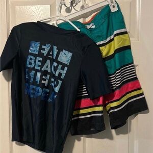 A two-piece kids swimsuit size large(10-12)